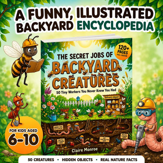 The Secret Jobs of Backyard Creatures for Kids Ages 6–10 (FULL COLOR) | An Illustrated Fun Animal Encyclopedia To Learn About Nature